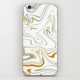 Natural trendy colors marble design iPhone Skin