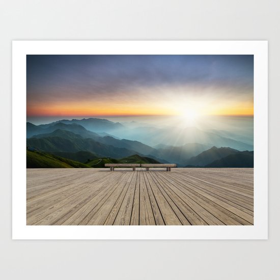 Wugong Mountain, China Art Print