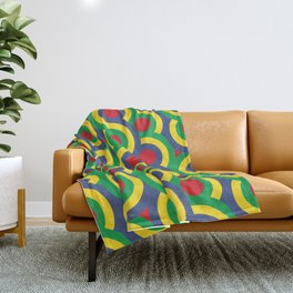 Groovy Green and Red Throw Blanket