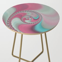 Fancy Fractal Hot Summer Spiral Side Table
