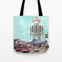 Robot in Town Tote Bag