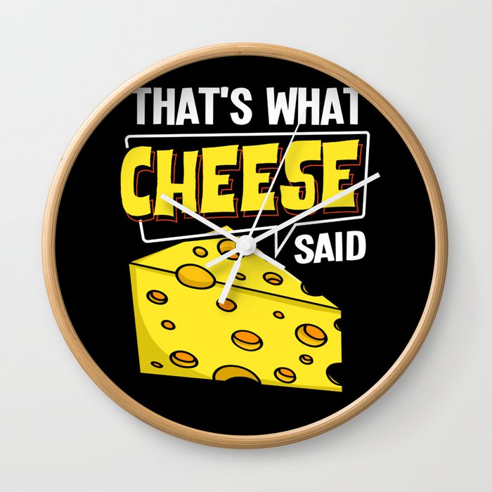 Cheese Board Sticks Vegan Funny Puns Wall Clock