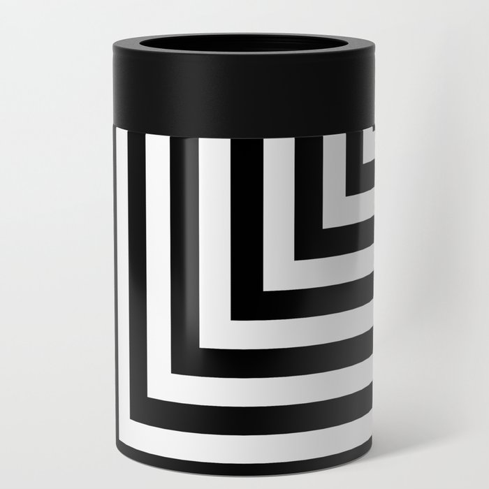 Black and White L Stripes //  pencilmeinstationery.com Can Cooler