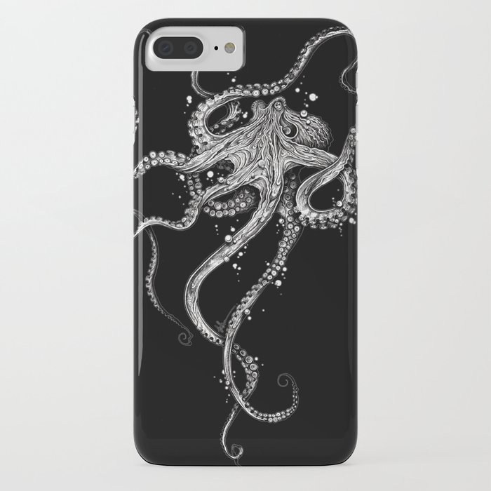 octopus (black) iphone case