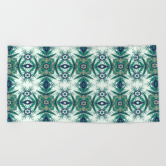 Tropical Snowflakes Beach Towel