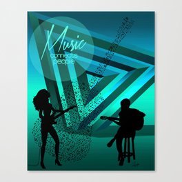 Music Connects People Digital Illustration Canvas Print