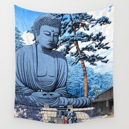 The Great Buddha by Hasui Kawase Wall Tapestry
