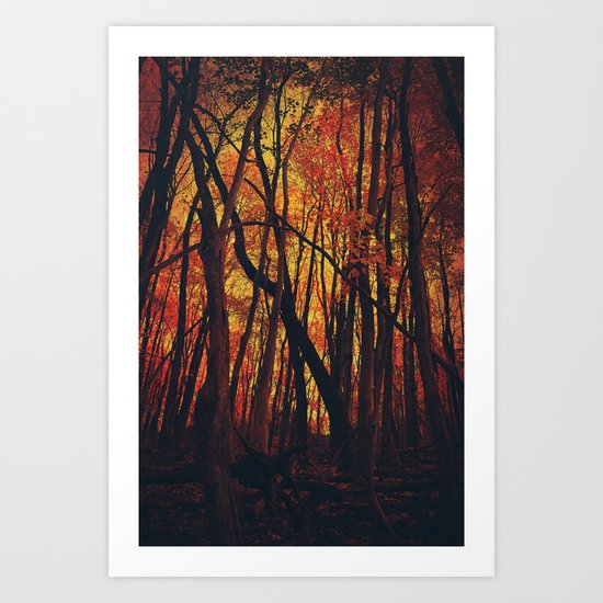 Fall on Fire Art Print