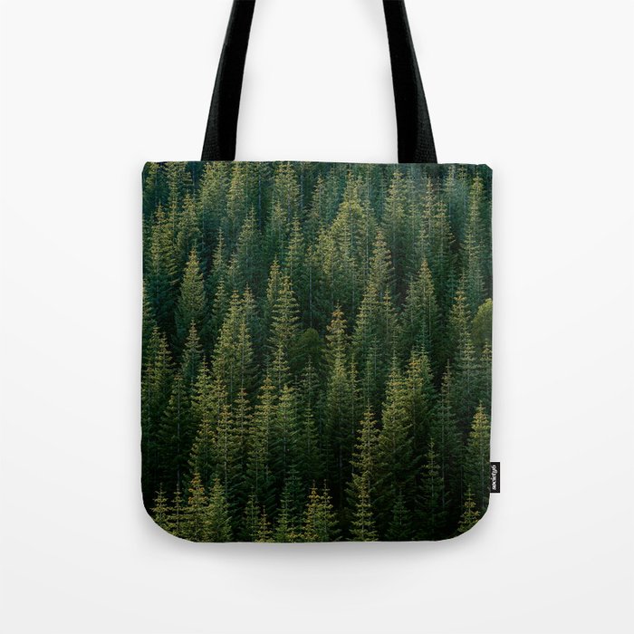 GREEN FOREST PATTERN Tote Bag