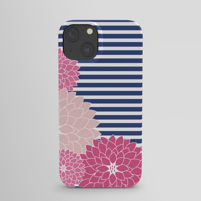Floral & Stripes iPhone Case