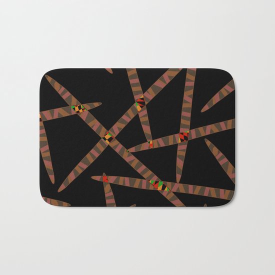 colored stripe sticks Bath Mat