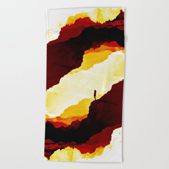 Red Isolation Beach Towel