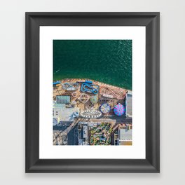 Clarence Pier - Amusements - Fair - Fairground - Sea - Portsmouth - Southsea - UK Framed Art Print
