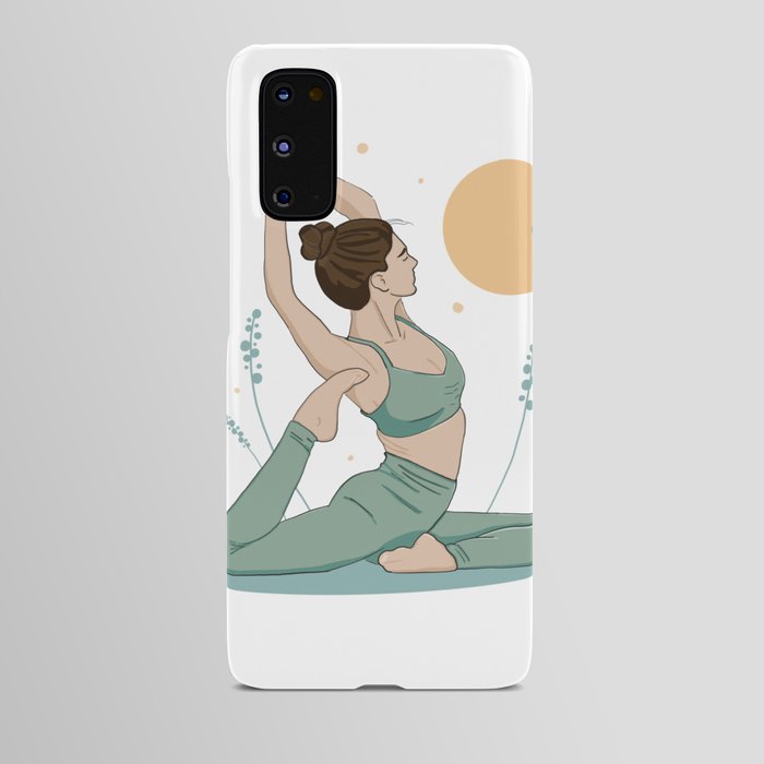 Girl in yoga pose Android Case