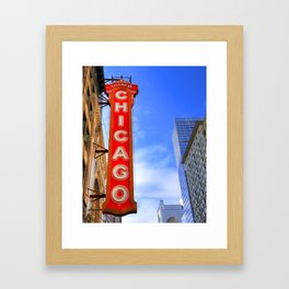 The Chicago Theatre in Chicago, Illinois Framed Art Print