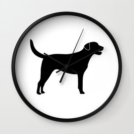 Black Labrador Retriever Silhouette #society6 #decor #buyart #artprint Wall Clock
