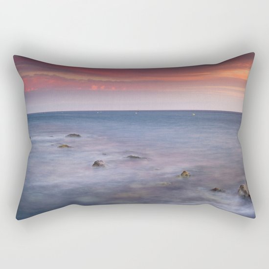 "Living...." Love the sea.... Rectangular Pillow