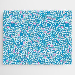 Floral Turquoise Jigsaw Puzzle