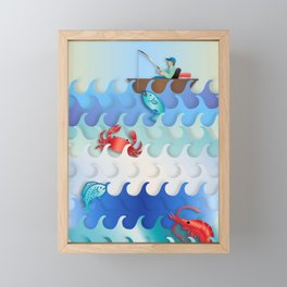 The Fish Are Biting Framed Mini Art Print