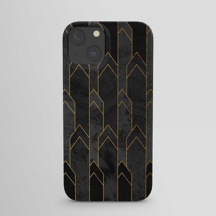  Charcoal Black and Grey Stone Towers iPhone Case