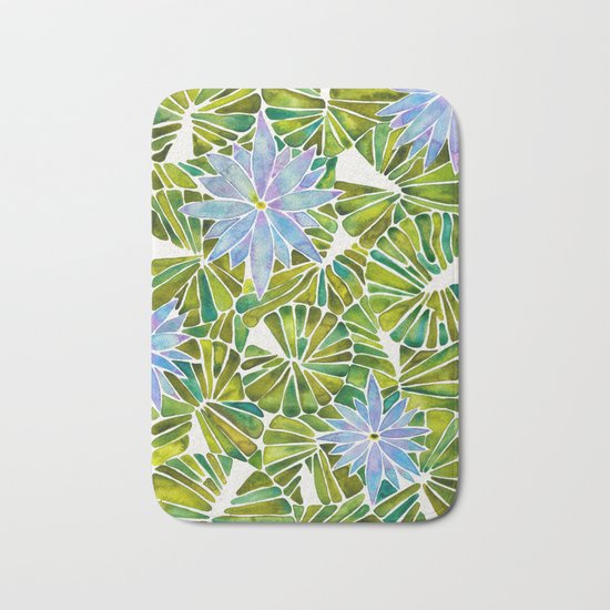 Water Lilies – Lavender & Green Palette Bath Mat