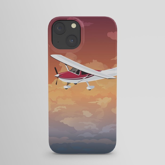 Cessna Flying Through Clouds iPhone Case
