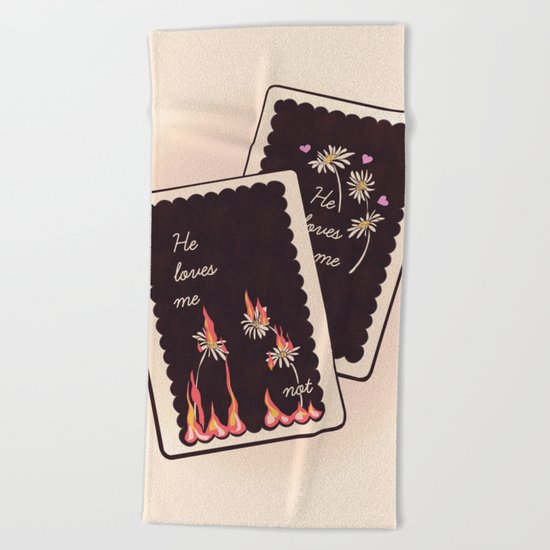 He Loves Me... Beach Towel