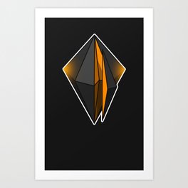 Onyx (Orange) Art Print