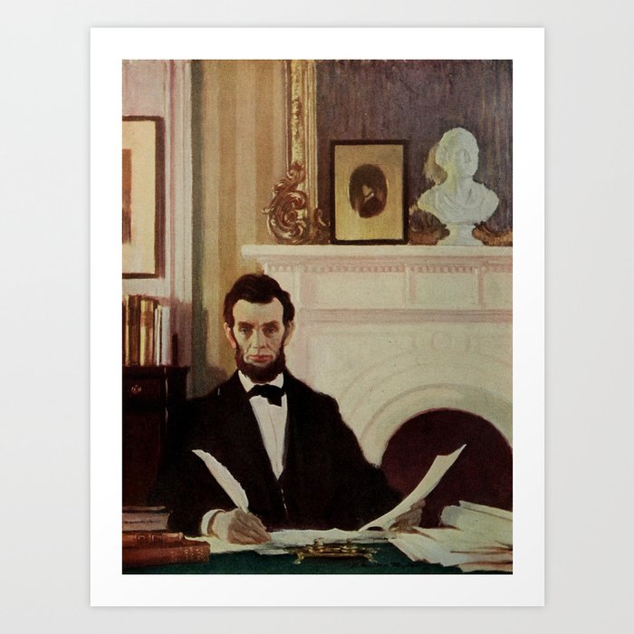Scribners Magazine 1900 - Emancipation Proclamation issued by Abraham Lincoln Art Print