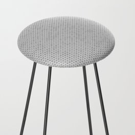 Large Grey Honeycomb Bee Hive Geometric Hexagonal Design Counter Stool