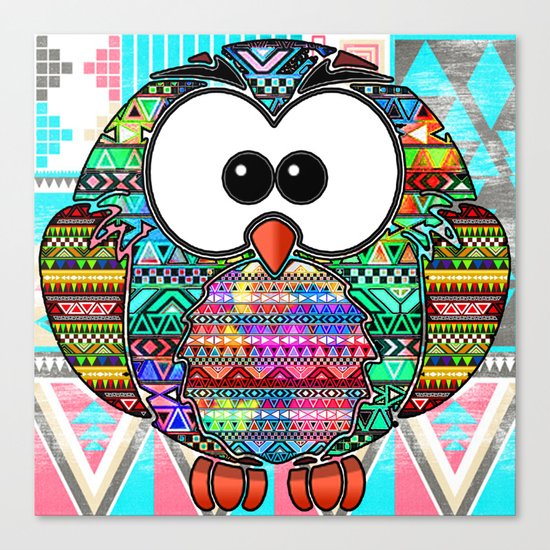 Owl aztec tribal best design Canvas Print