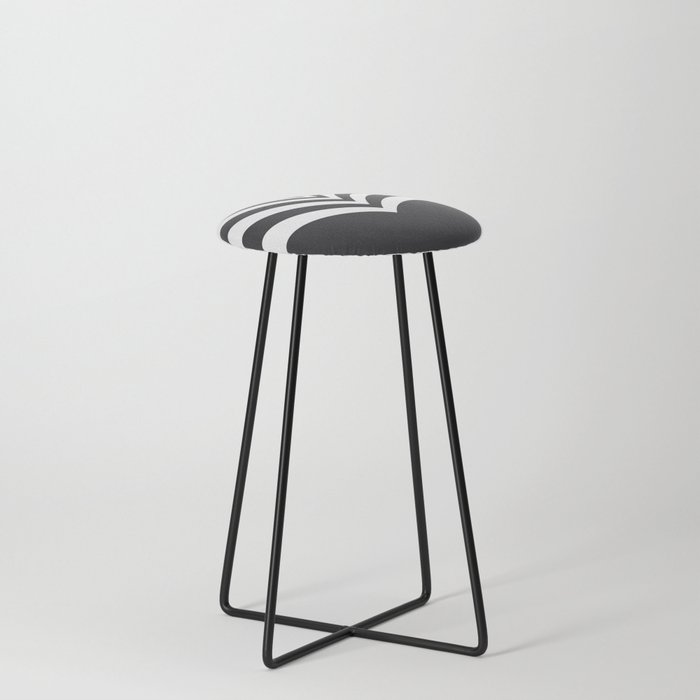 Black and white hills Counter Stool