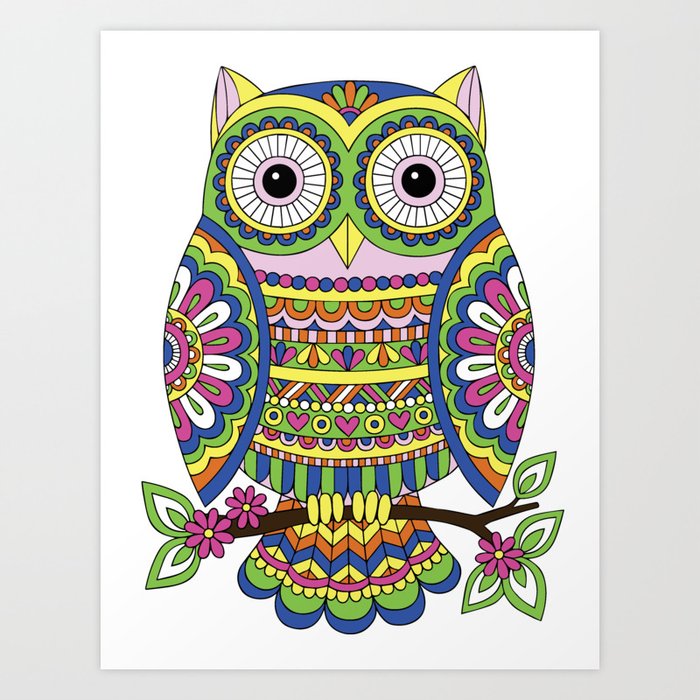 Owl outlet doodle art