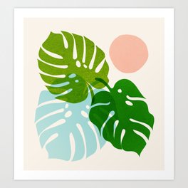 Abstraction_FLORAL_NATURE_Minimalism_001 Art Print