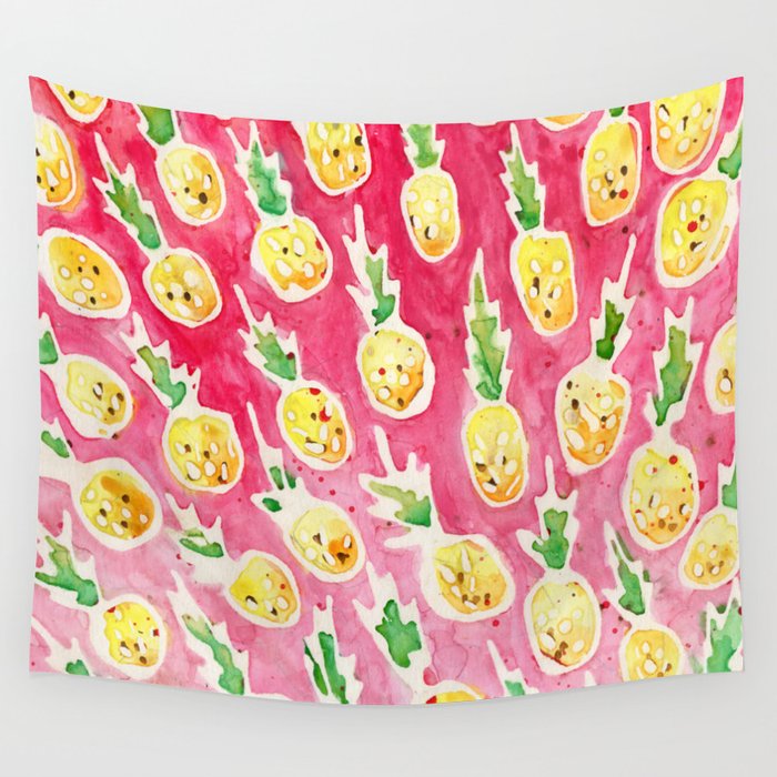 Pineapple Pattern Wall Tapestry
