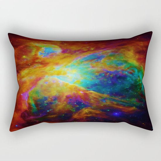 Orion NEBula : Colorful Galaxy Rectangular Pillow