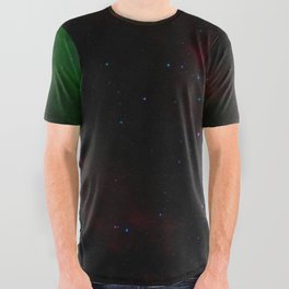 young stars fuchsia green All Over Graphic Tee
