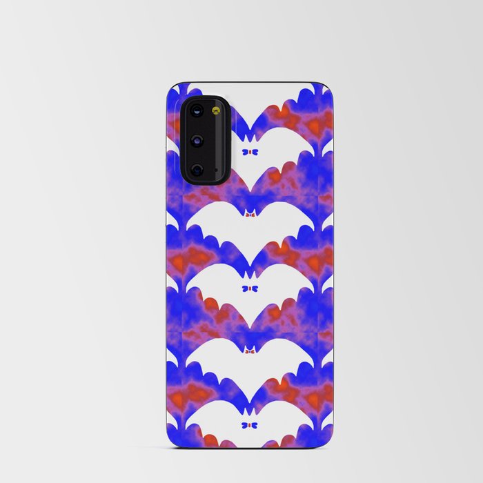 White Bats And Bows Red Blue Android Card Case