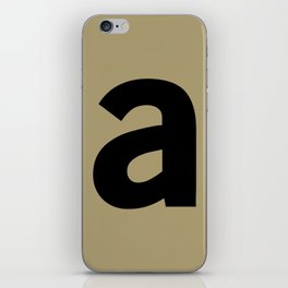 letter A (Black & Sand) iPhone Skin