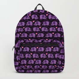 Pastel Goth Purple Elephants Backpack