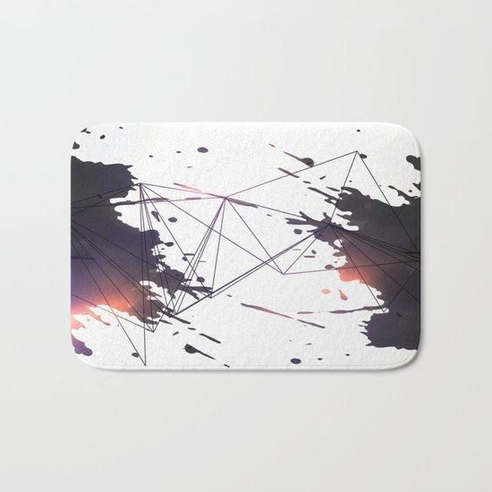 Geometric splatter Bath Mat