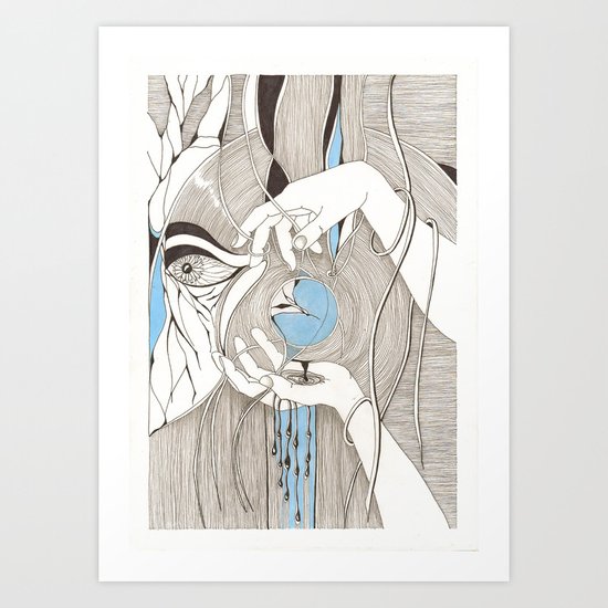 Small blue thing Art Print