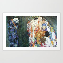 Gustav Klimt Death And Life Art Print
