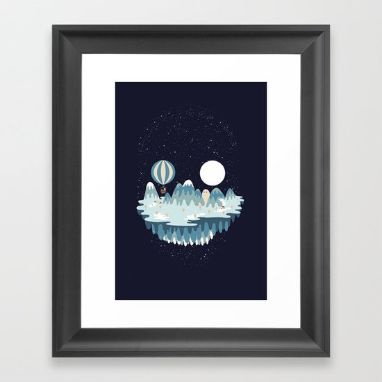 Winter skull Framed Art Print