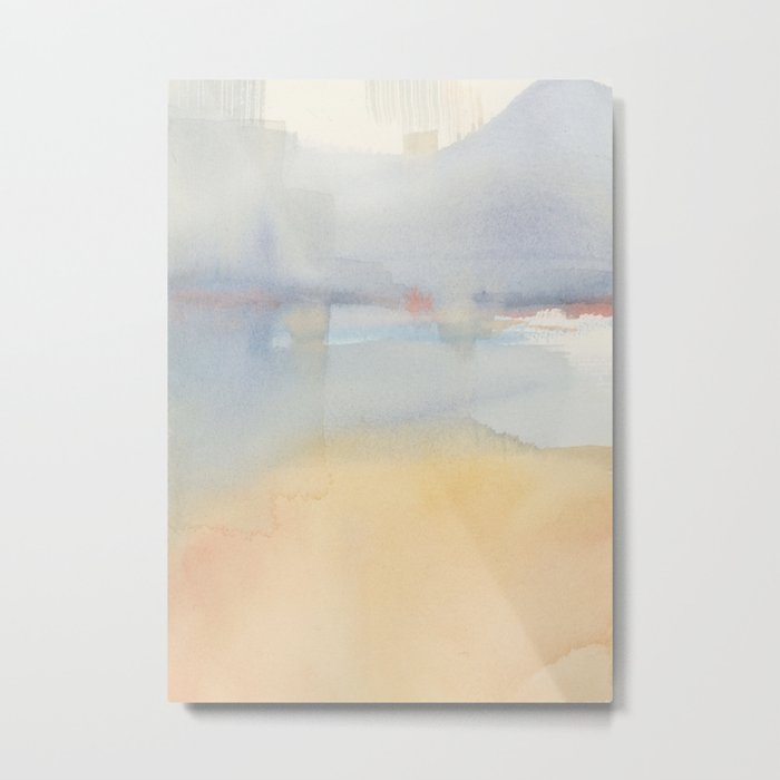 In Dreams 020 - Abstract Beach Ocean Watercolor Metal Print