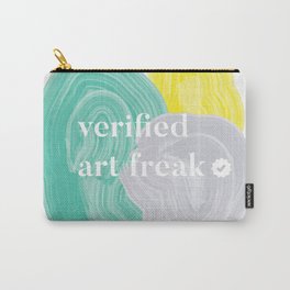 Verified Art Freak Carry-All Pouch | Painting, Pop Art, Mikelpdf, Verified, Illustration, Digital, Artwork, Acrylic, Graphicdesign, Typography 
