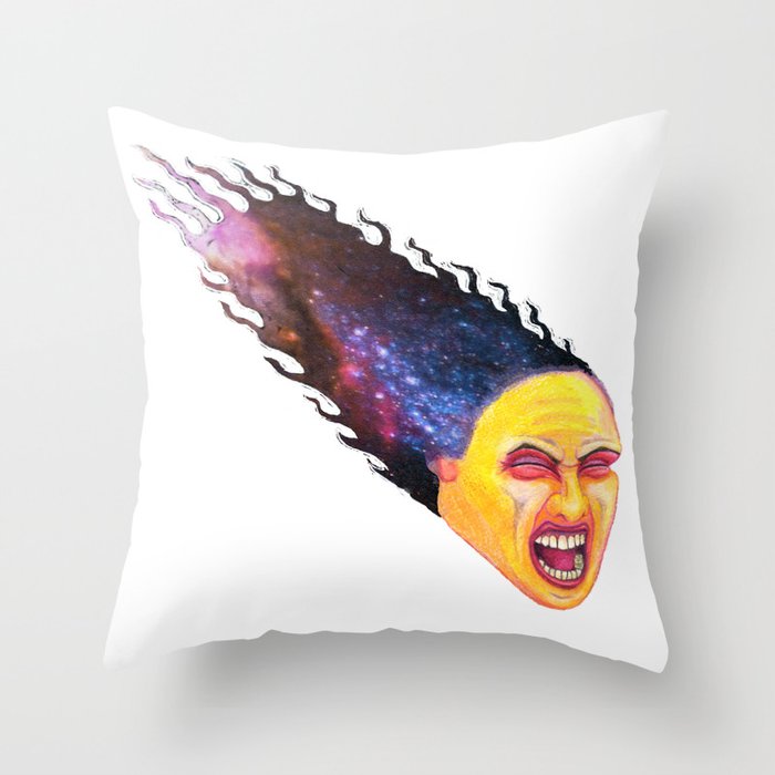 Comet Girl Throw Pillow