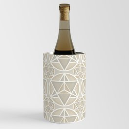 Merkaba sacred geometry pattern in neutral Wine Chiller
