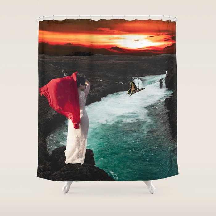 Woman With Drape Shower Curtain By Cs025 Society6