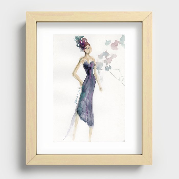 Fashion Drawing Recessed Framed Print